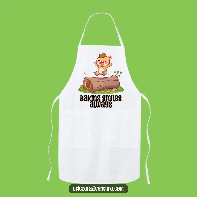 Funny Joyful Leaping Character Apron - Hilarious Kitchen Wear for Happy Cooks
