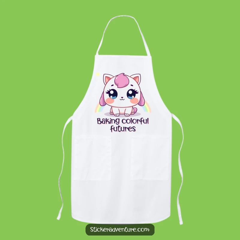 Funny Creature Rainbow Apron: Cook with Funny Magic and Sweet Dreams