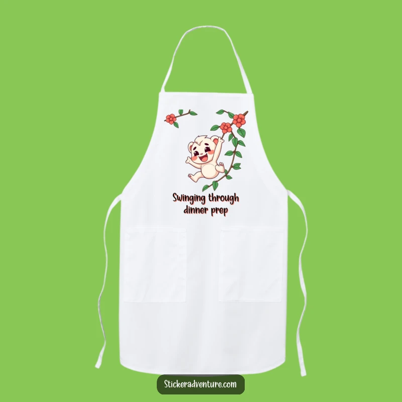Funny Determined Vine Swinger Apron - Kitchen Adventure & Hilarious Cooking