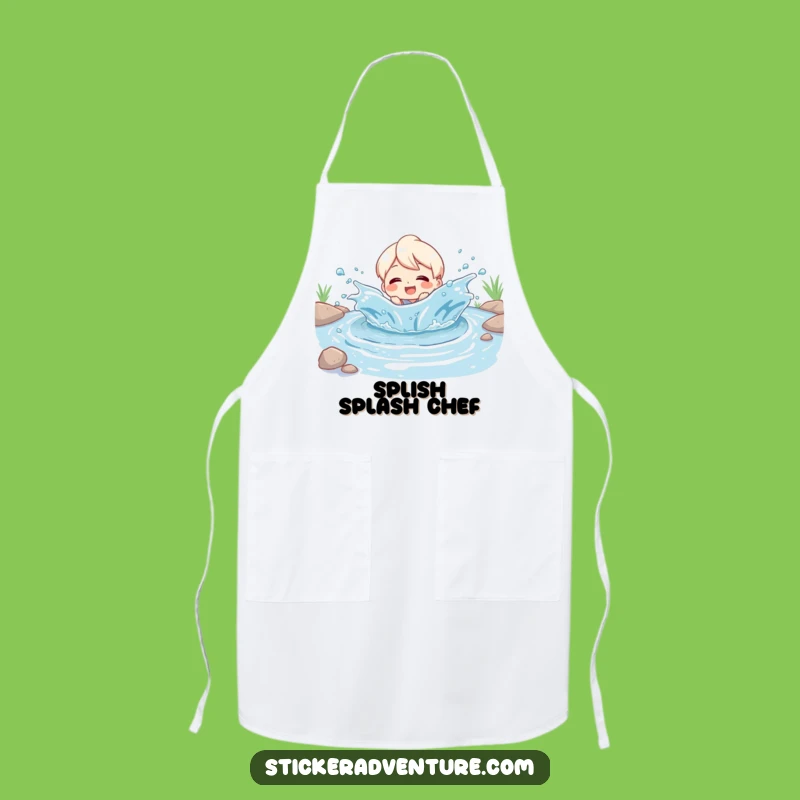 Funny River Splash Apron: Chef's Delight, Keep Clean with Humor