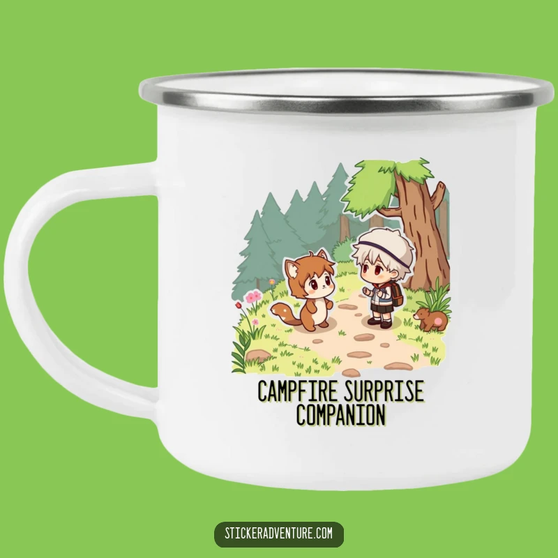 Funny Woodland Surprise Camping Mug - Durable Humorous Outdoor Companion