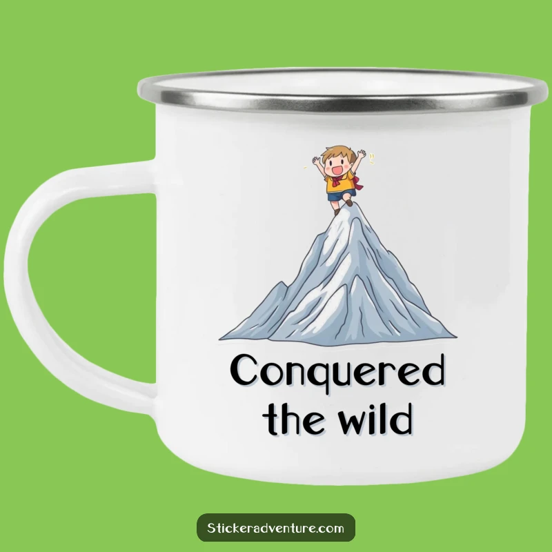 Funny Mountain Climber Camping Mug: Summit Adventure, Perfect Funny Gift!
