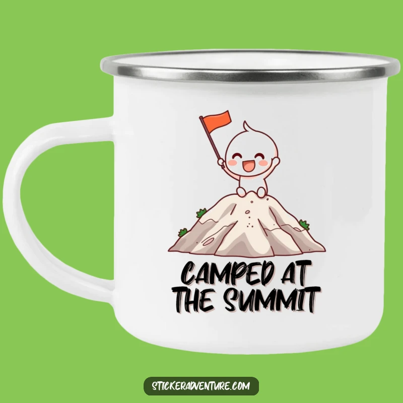 Durable Funny Climber Character Camping Mug: Summit Ready Funny Gift