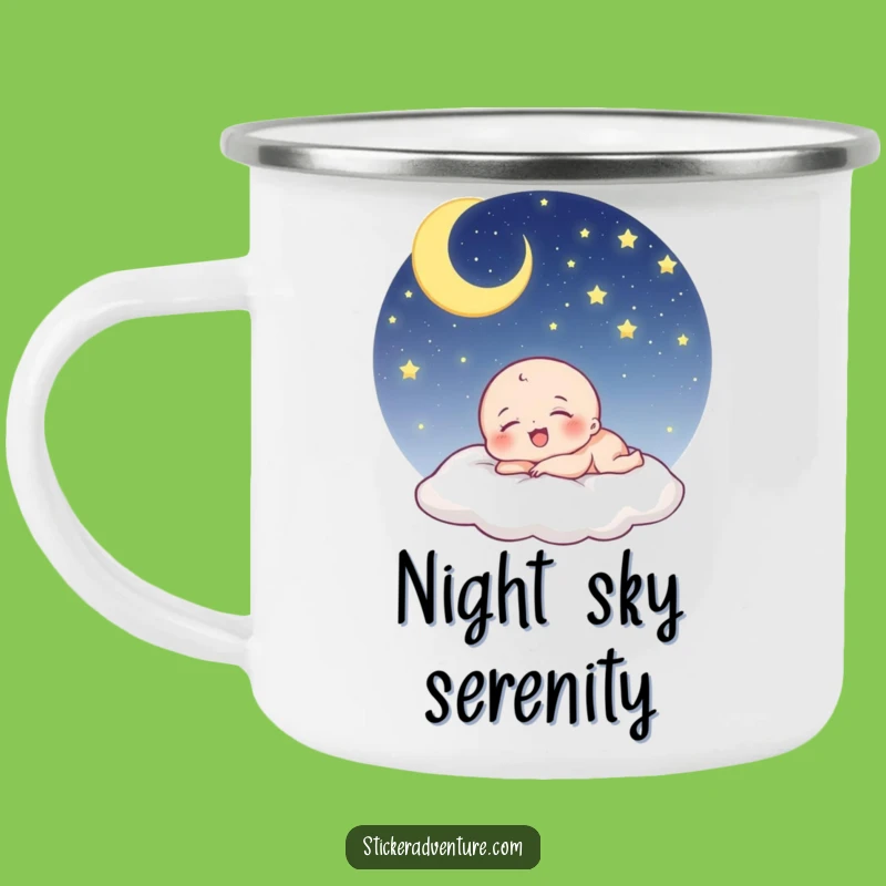 Funny Sleeping Being Camping Mug: Dreamy Outdoor Fun for Star Lovers