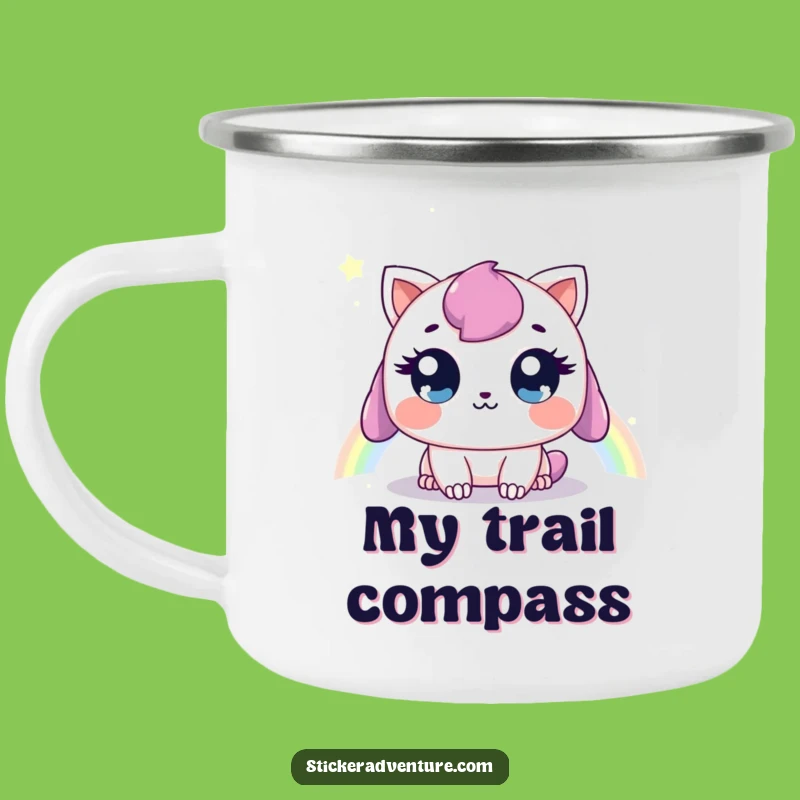 Funny Creature Rainbow Camping Mug: Enjoy Outdoors with Funny, Dreamy Vibes