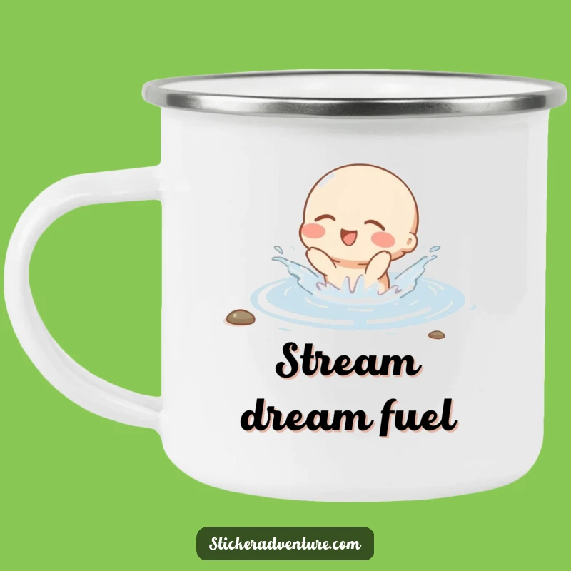 Funny Character Splashing Camping Mug - Durable & Cheerful Outdoor Gift