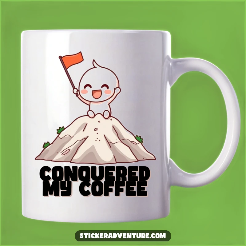 Funny Climber Character Mug: Celebrate Your Peaks Funny Gift