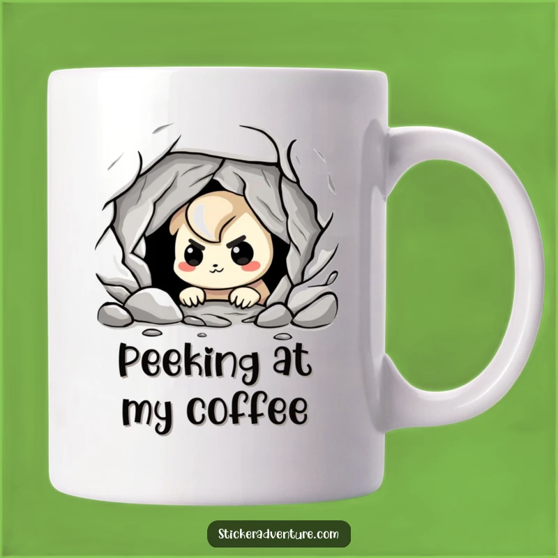 Funny Cave Explorer Mug: Nervous Grin Humor, Perfect Adventure Gift