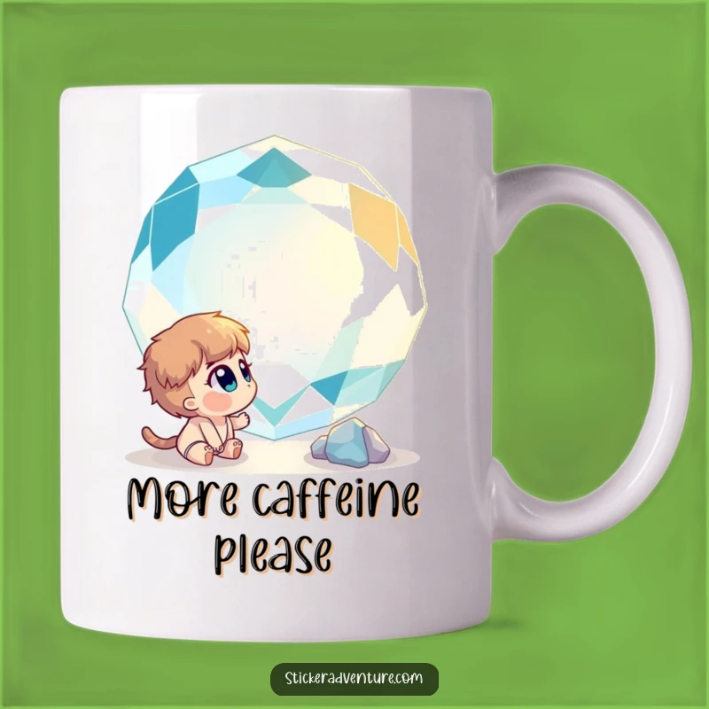 Funny Curious Gemstone Wonder Mug - Amazing Sparkle Character Gift