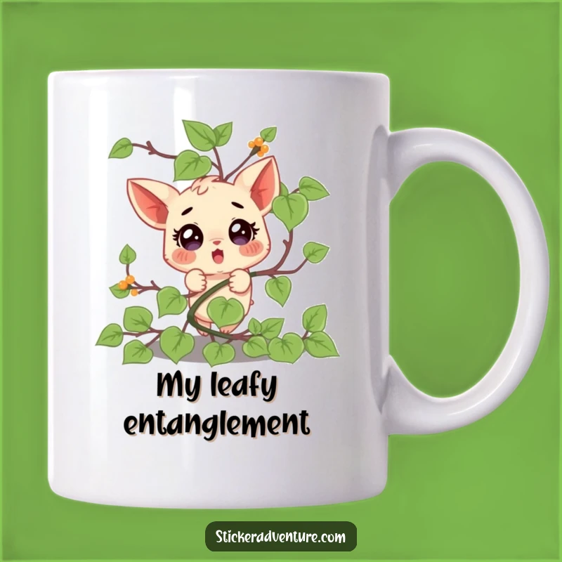 Funny Vine Tangle Mug: Adorable Character's Hilarious Surprise, a Perfect Funny Gift