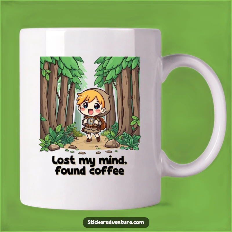 Funny Forest Explorer Mug: Curious Navigator, Perfect Funny Gift!