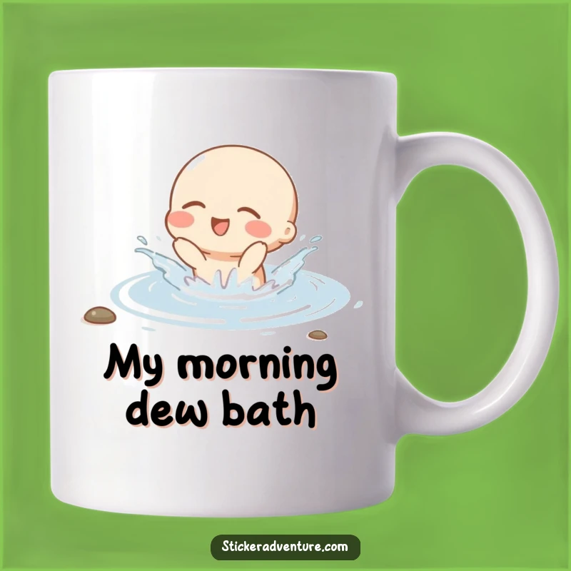 Funny Stream Splashing Character Mug - Adorable Happy Feet Gift for Him or Her