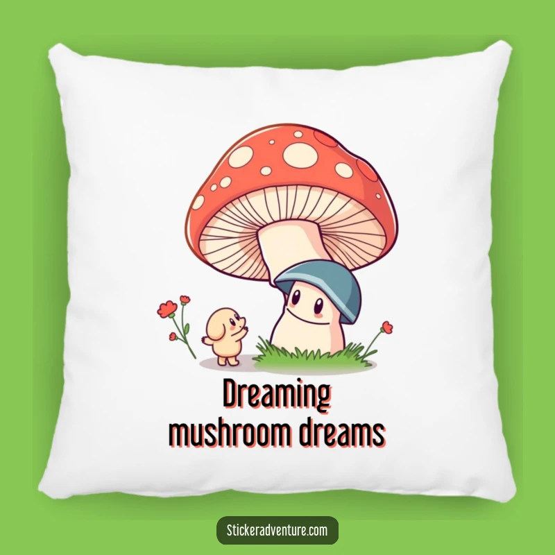 Soft Funny Mushroom Dream Pillow: Whimsical Character Comfort, Cozy Funny Gift