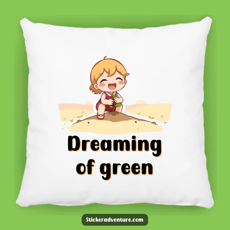 Funny Seedling Planting Pillow: Cute Character's Comfort, Perfect Cozy Funny Gift!
