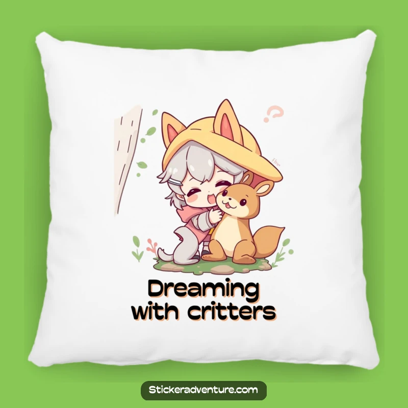 Funny Forest Friends Pillow - Soft Character Cushion for Cozy Vibes