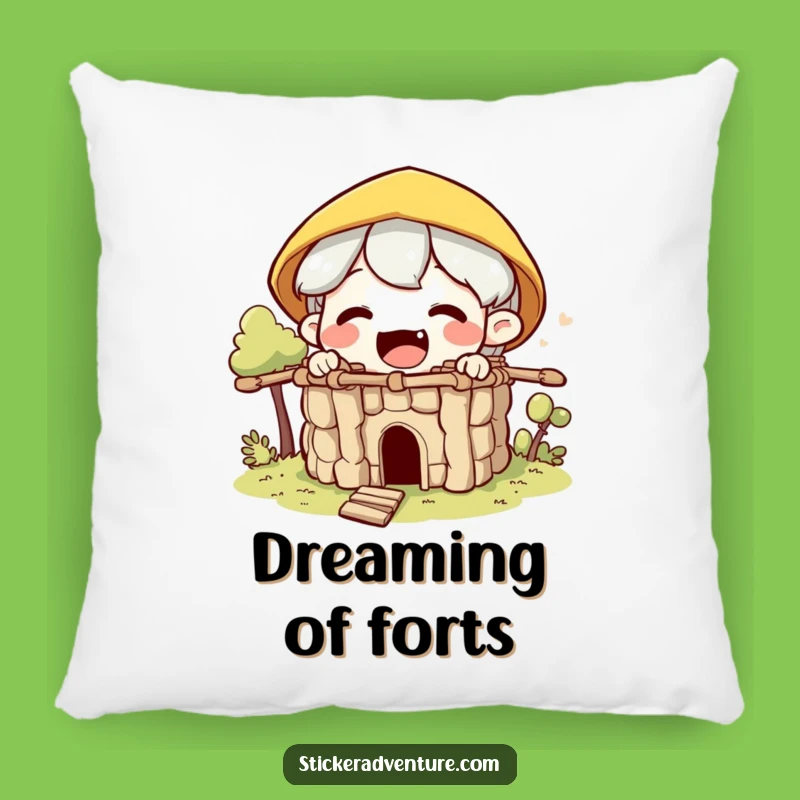 Funny Builder Character Pillow: Cozy Support for Your Creative Spirit