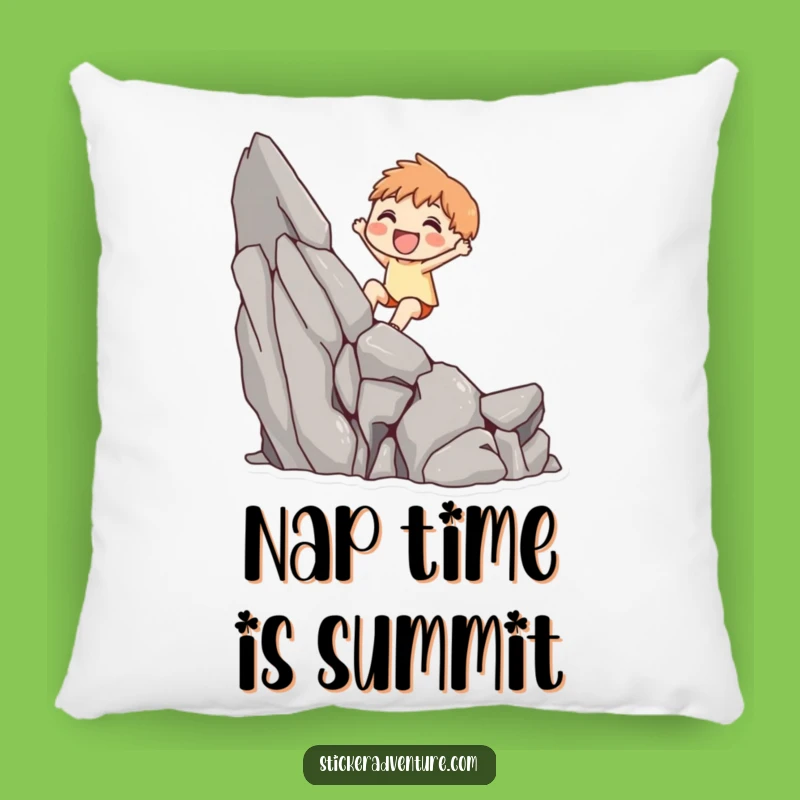 Funny Cliff Scaling Character Pillow: Cozy Comfort and Funny Vibes!