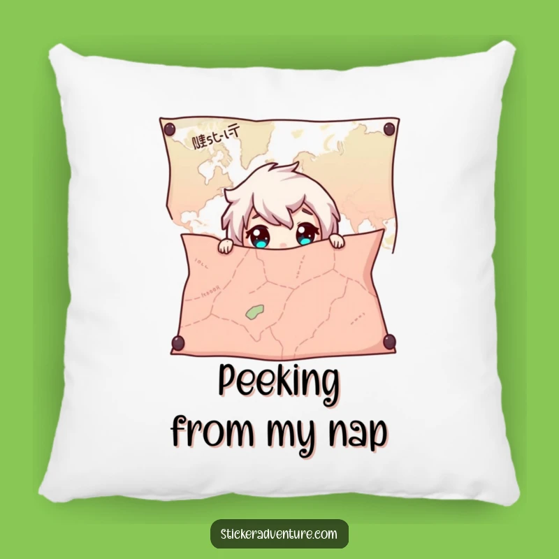 Funny Map Character Pillow - Cozy Comfort with a Hint of Mystery