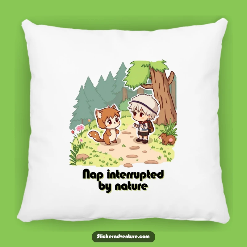 Funny Woodland Surprise Pillow - Comedic Comfort & Nature Gift