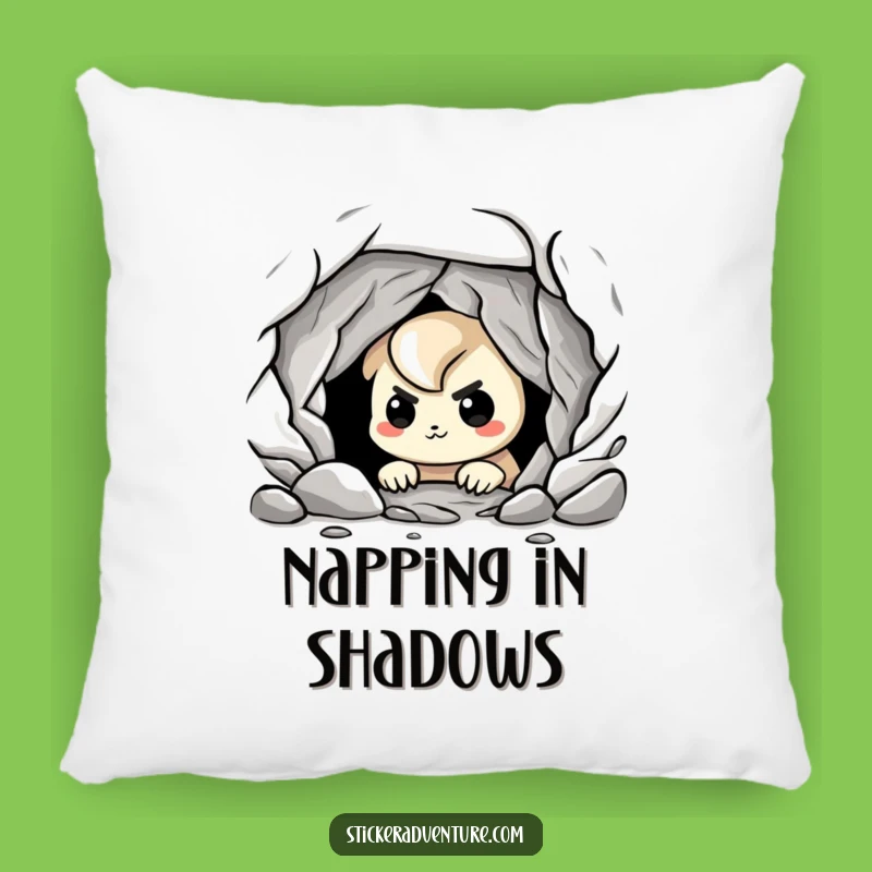 Funny Cave Explorer Pillow: Cozy Comfort for Your Nerves