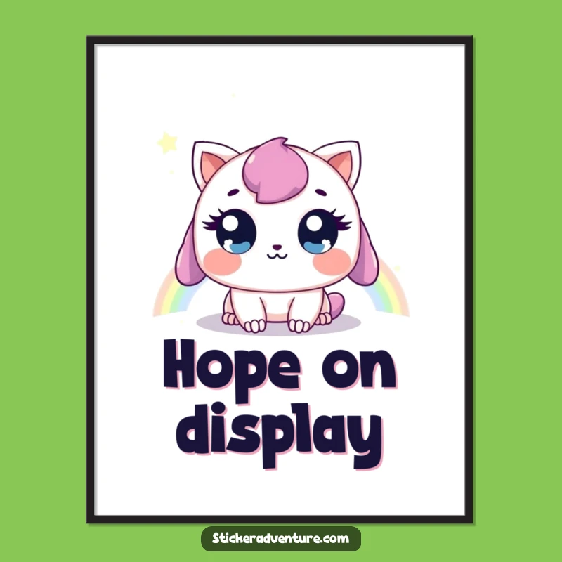 Funny Creature Rainbow Digital Art: Instant Funny Decor, a Whimsical Gift