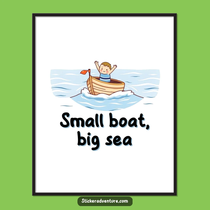 Funny Ocean Voyager Digital Art: Instant Sea Serenity and Smiles