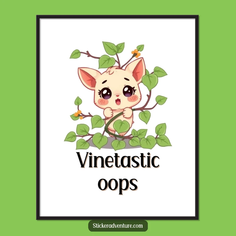 Funny Vine Tangle Digital Art: Surprising Character, a Versatile Funny Gift