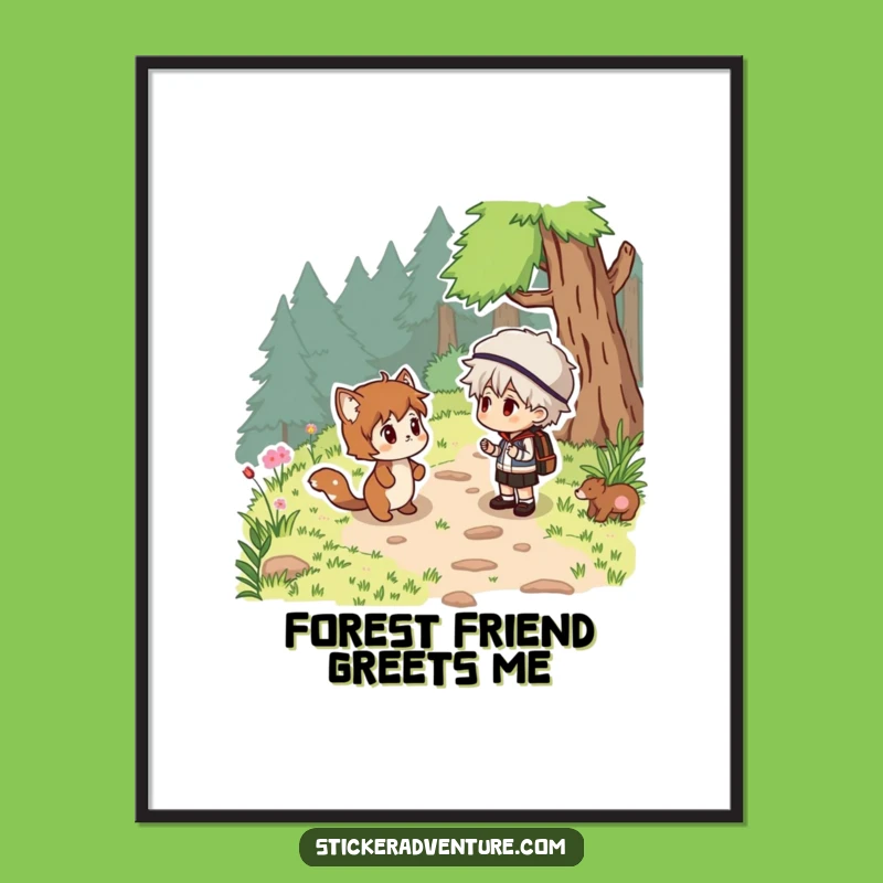 Funny Woodland Surprise Digital Art - Instant Humorous Download & Gift