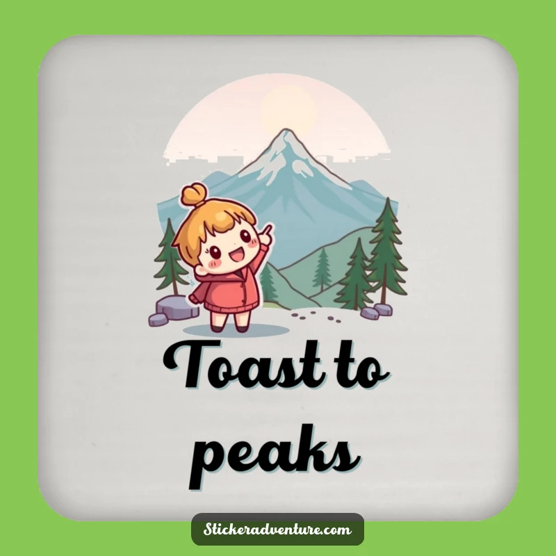 Funny Adventure Drink Coaster - Protect Surfaces with Explorer Charm