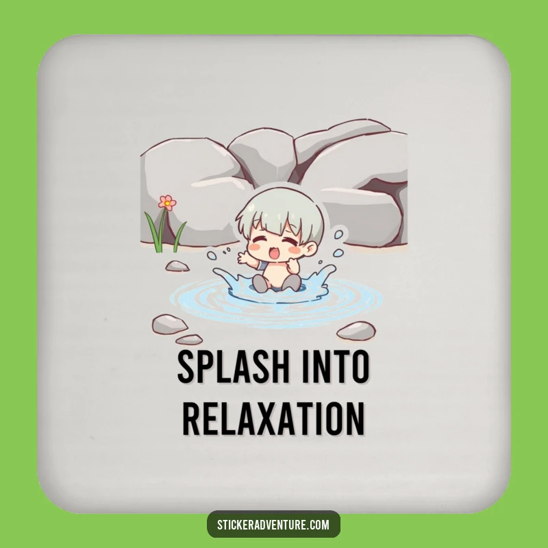 Funny Splashing Stream Coaster Set - Humorous Table Protection Gift