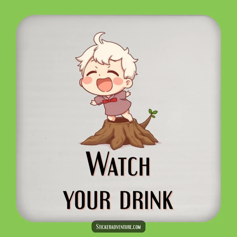 Funny Tripping Coaster: Laughing Character's Protective Fun, Perfect Home Funny Gift!