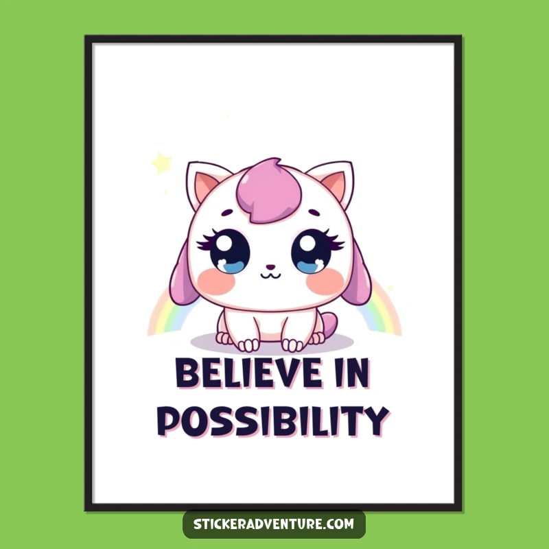 Funny Creature Rainbow Poster: Inspire with Funny Art, a Whimsical Home Decor Gift