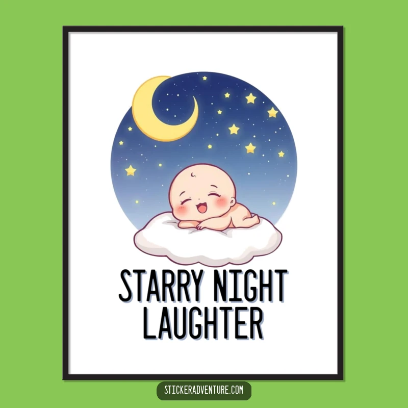 Funny Sleeping Being Poster: Dreamy Wall Art for Star Gazers
