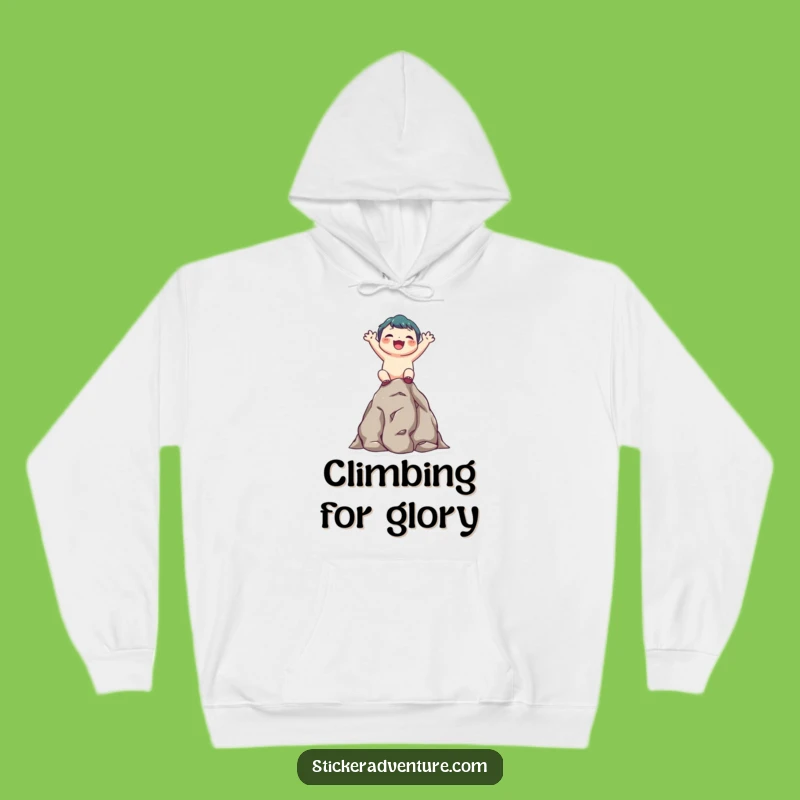 Funny Climbing Character Hoodie: Cozy Up After Your Ascent, Hilarious Gift