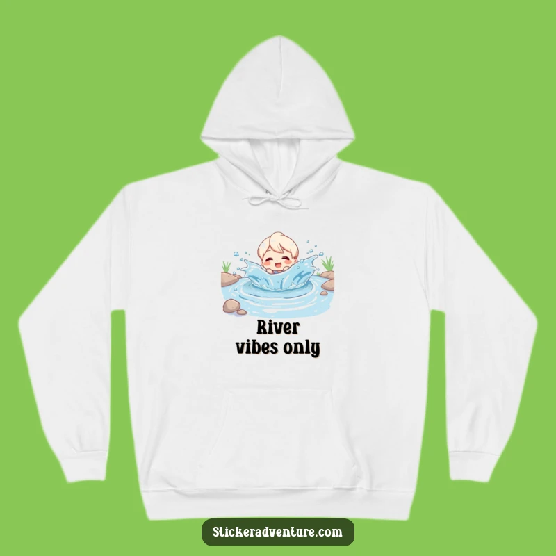 Funny River Splash Hoodie: Cozy Character Delight, Warm and Funny Gift