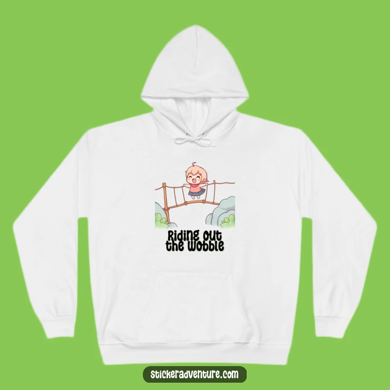 Funny Rope Bridge Crossing Hoodie: Stay Cozy on Your Adventures!