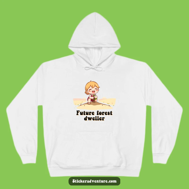 Funny Seedling Planting Hoodie: Cute Character's Cozy Hope, Ideal Funny Gift!