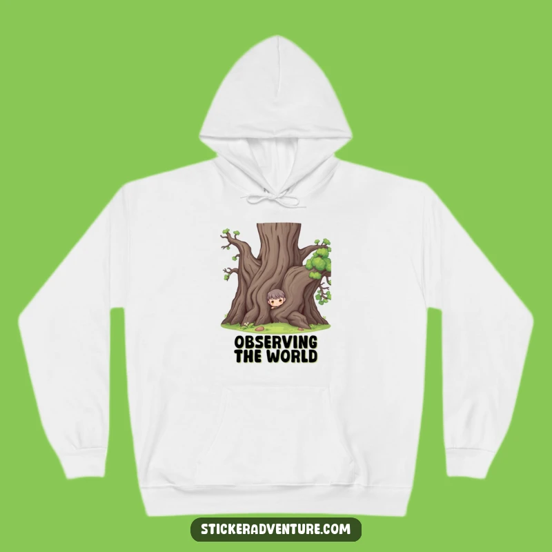 Funny Tree Peeker Hoodie: Cozy Mystery and Fun!