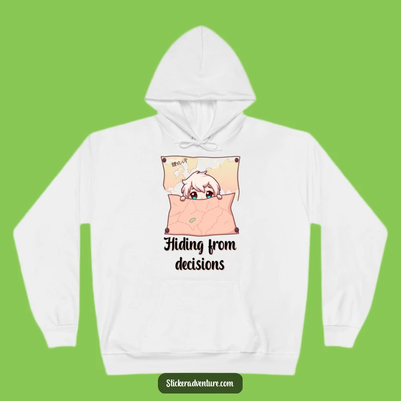 Funny Map Hiding Hoodie - Cozy Comfort for the Curious Adventurer