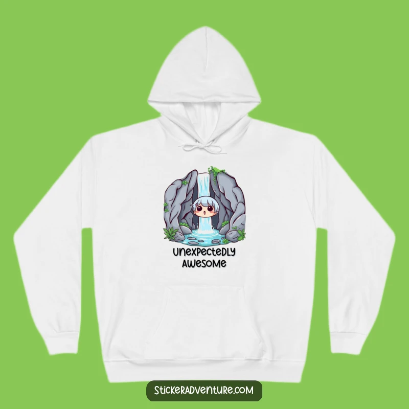 Funny Waterfall Surprise Hoodie: Cozy Up with the Magic of Discovery