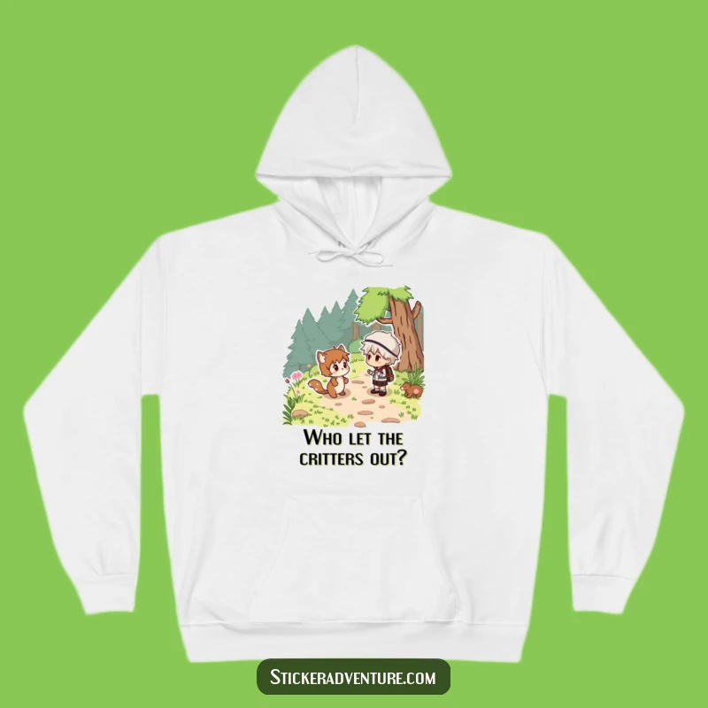 Funny Woodland Surprise Hoodie - Cozy Humorous Outdoor Apparel Gift