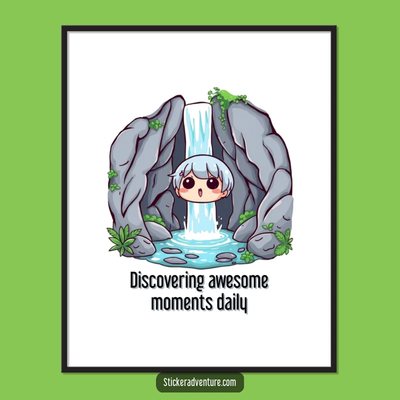 Free Printable Wall Art: Magical Waterfall Surprise Discovery Art!