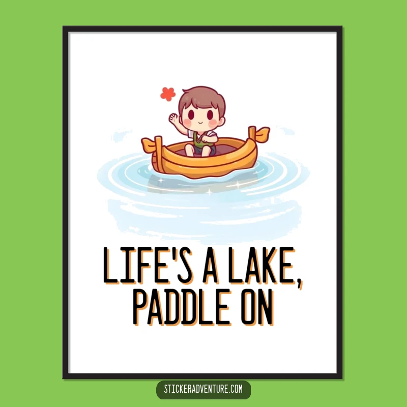 Free Printable Wall Art Funny Raft Adventure Character Humorous Downloadable Art