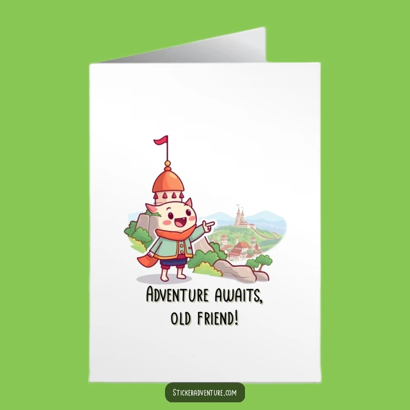 Free Printable Funny Birthday Card: Grinning Explorer, Whimsical Journey, Downloadable Gift