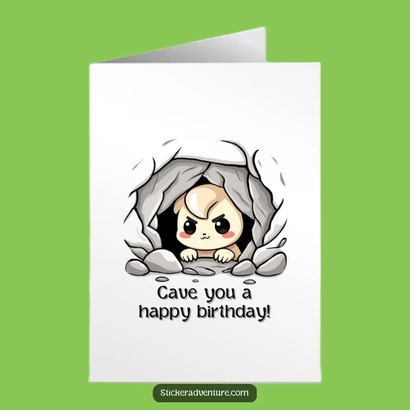Free Printable Cave Explorer Birthday Card - Funny Downloadable Gift for the Brave