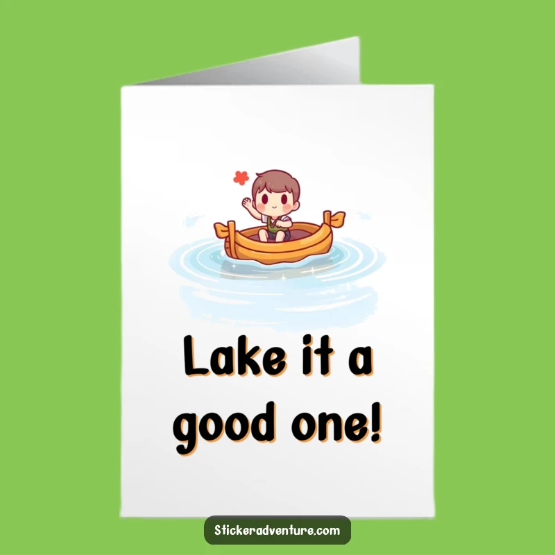 Free Printable Birthday Card Funny Raft Adventure Character DIY Downloadable Gift