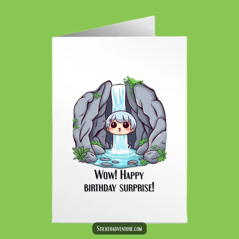 Free Printable Birthday Card: Waterfall Surprise Adventure Gift!