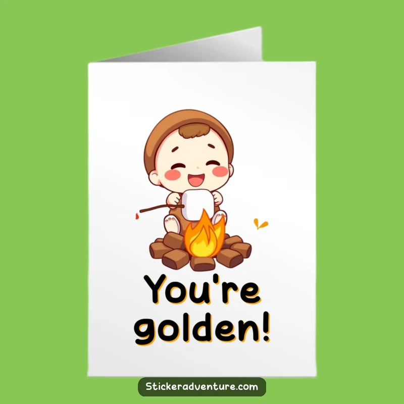 Free Printable Congrats Card: Marshmallow Victory - Sweet Success Celebration!