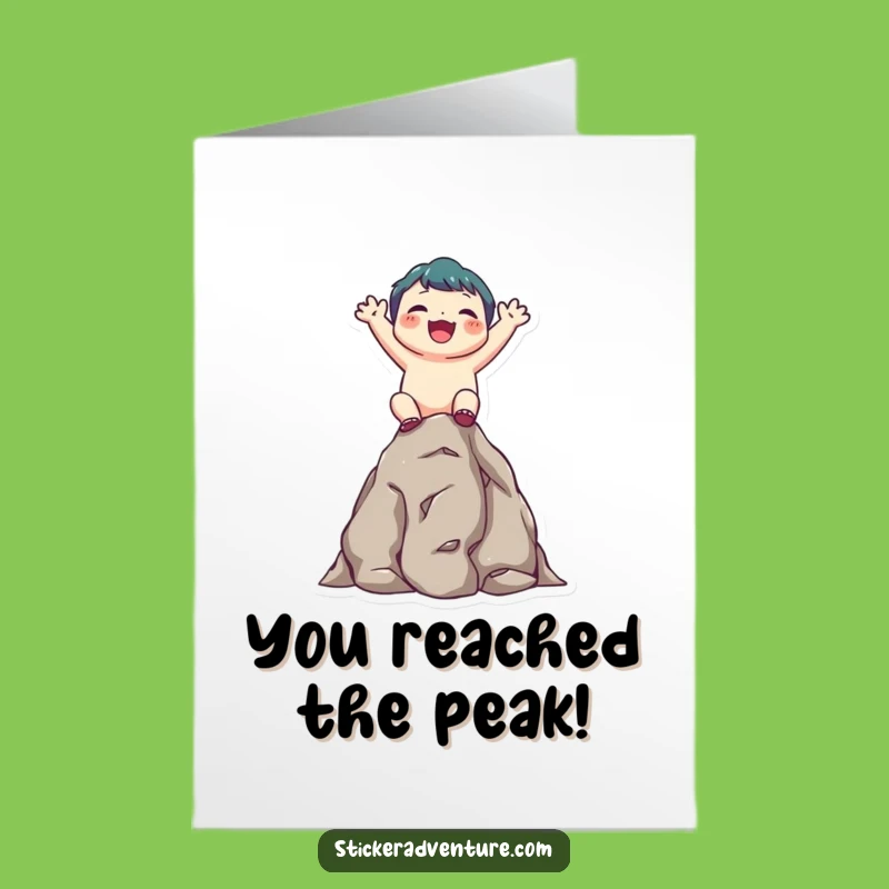 Free Printable Congrats Card: Peak Achievement Critter - Funny Downloadable Gift