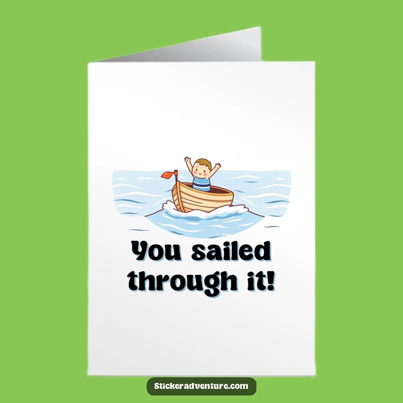 Free Printable Congrats Card: Voyage Success Character